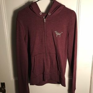 Victoria’s Secret Maroon PINK Zip Up Hoodie